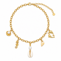 Colar Charms Vida Marinha Oceano – Aço Inoxidável & Banho a Ouro PVD